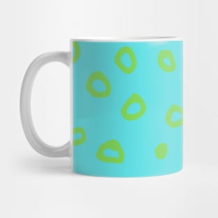 Abstract boho green bubble pattern Mug